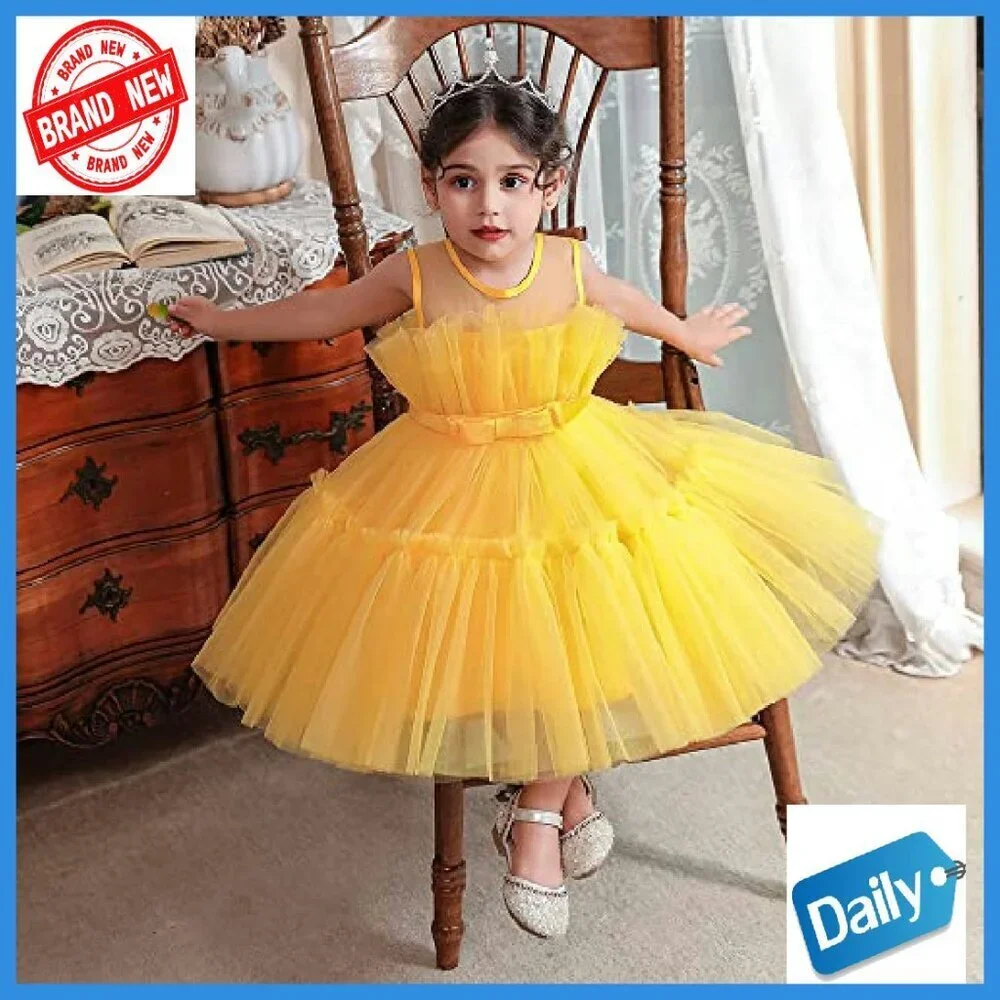 Baby Girls Lace Tutu Gown 12M-6T Wedding Party Christmas Dress
